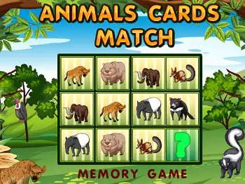 animal memory game