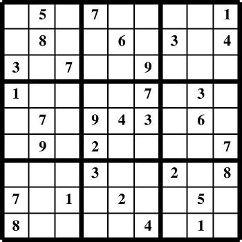 Printable Sudoku puzzles