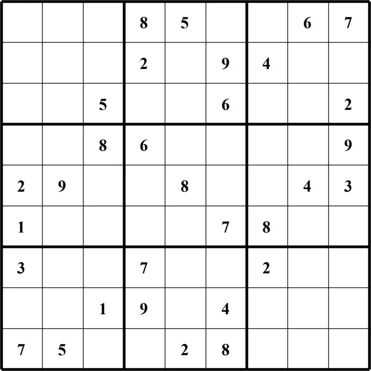 Large Printable Sudoku Puzzle