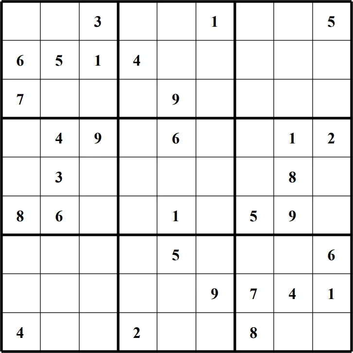 Large Printable Sudoku Puzzle