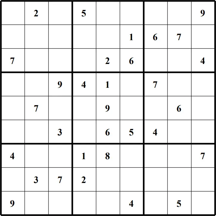 Large Printable Sudoku Puzzle