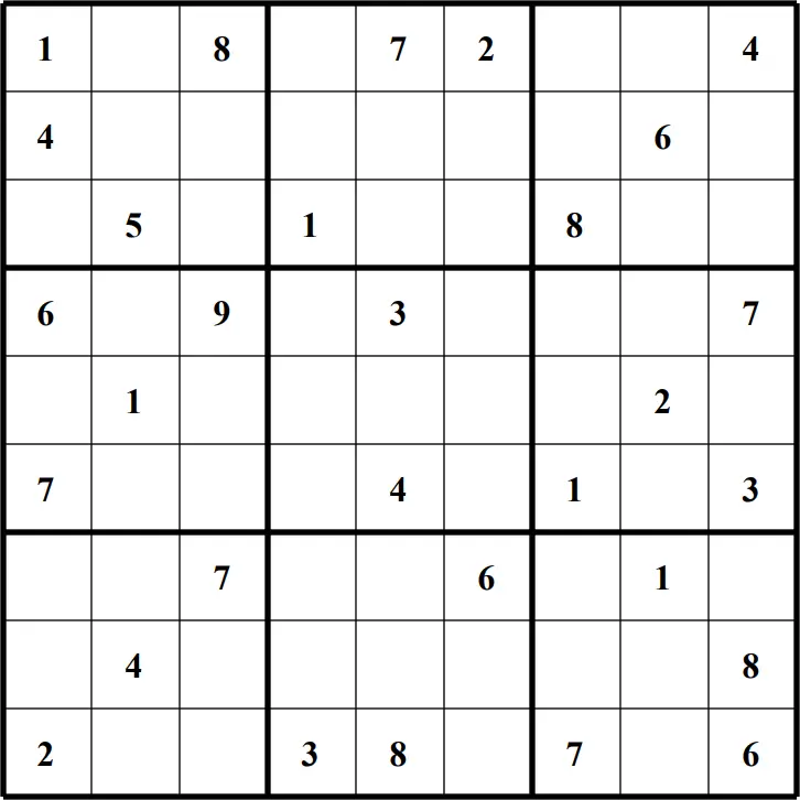 Large Printable Sudoku Puzzle