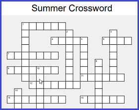 summer crossword puzzle